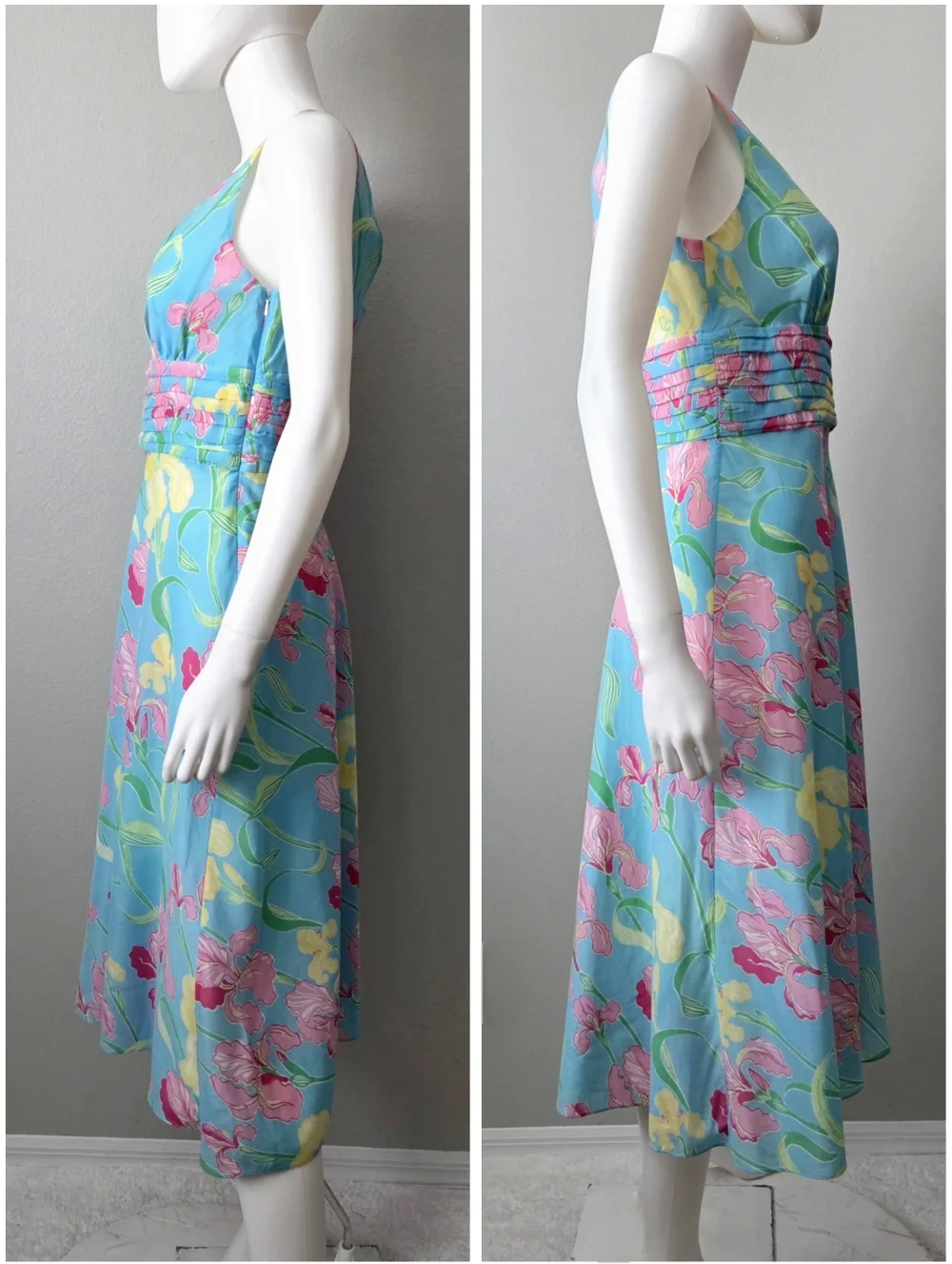 Lilly Pulitzer Silk / Cotton Sleeveless Bold Floral A-Line Dress, Lined, Size 6 - Picture 3 of 16